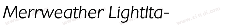 Merrweather LightIta字体转换